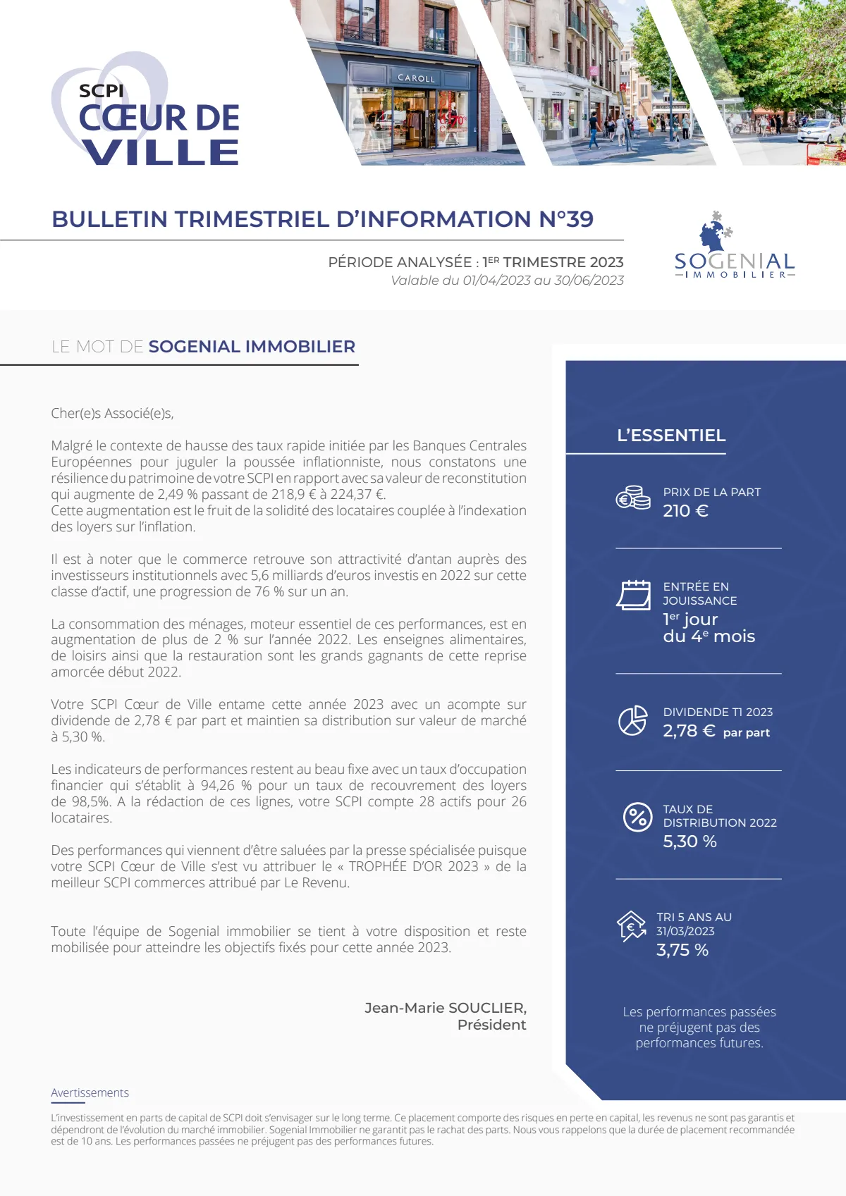 Bulletin trimestriel - 1er trimestre 2024