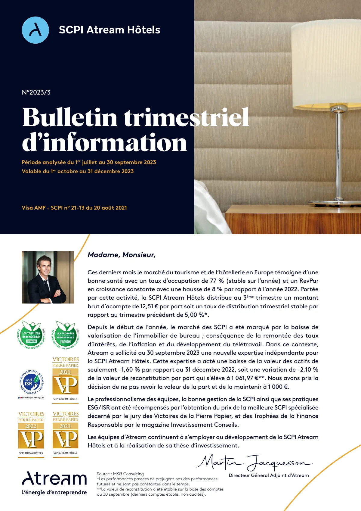 Bulletin trimestriel - 3ème trimestre 2023