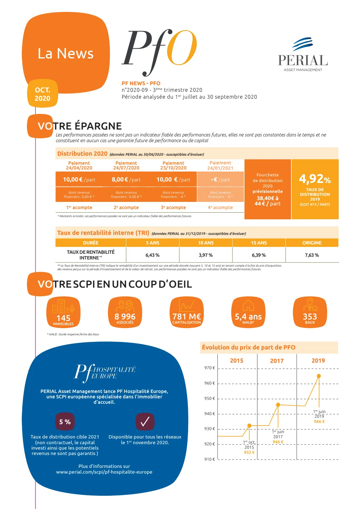 Bulletin trimestriel - 3ème trimestre 2020