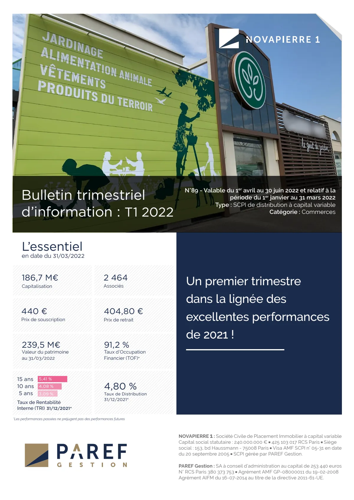 Bulletin trimestriel - 1er trimestre 2022