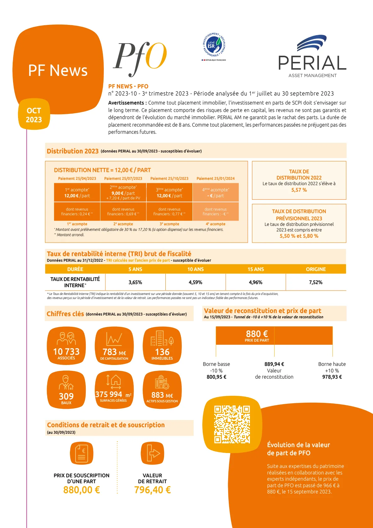 Bulletin trimestriel - 3ème trimestre 2023