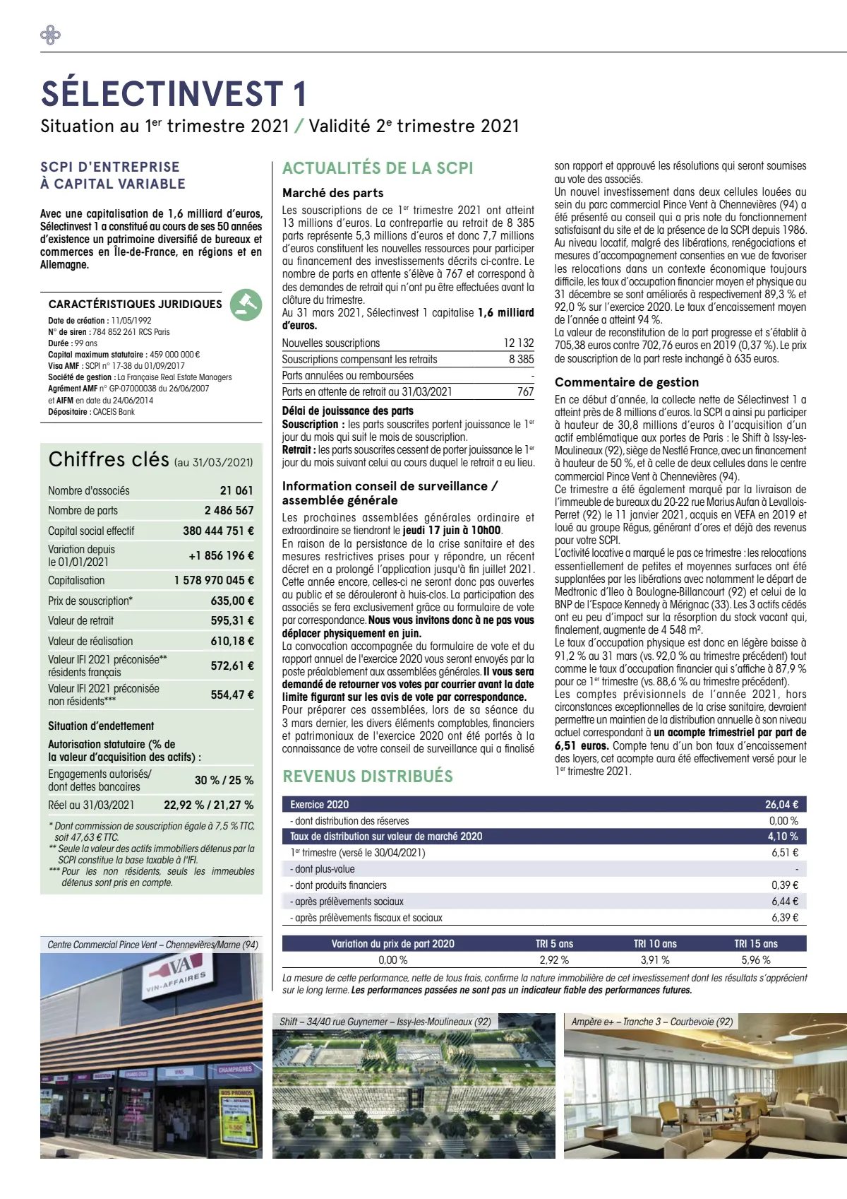 Bulletin trimestriel - 1er trimestre 2021