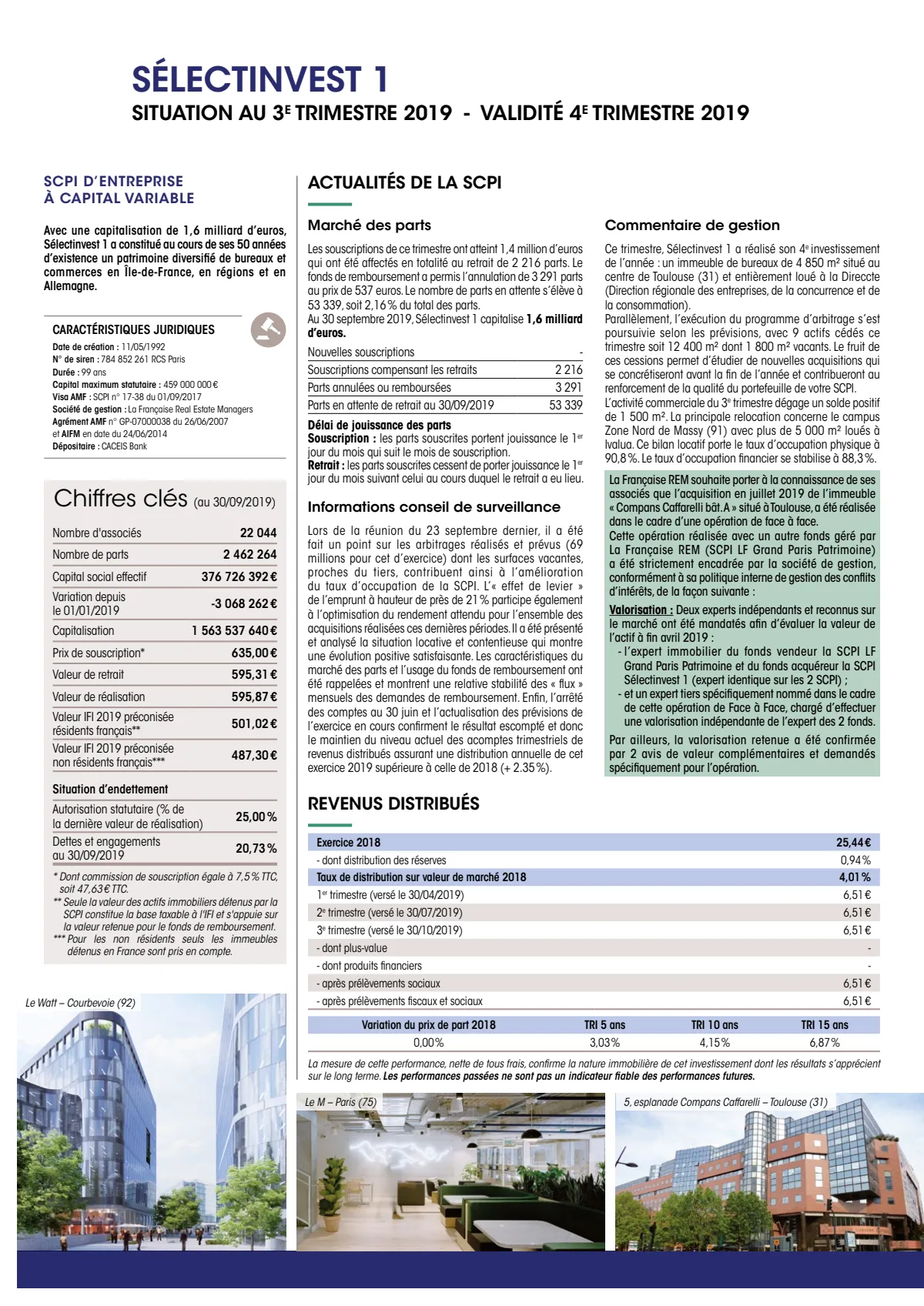 Bulletin trimestriel - 3ème trimestre 2019