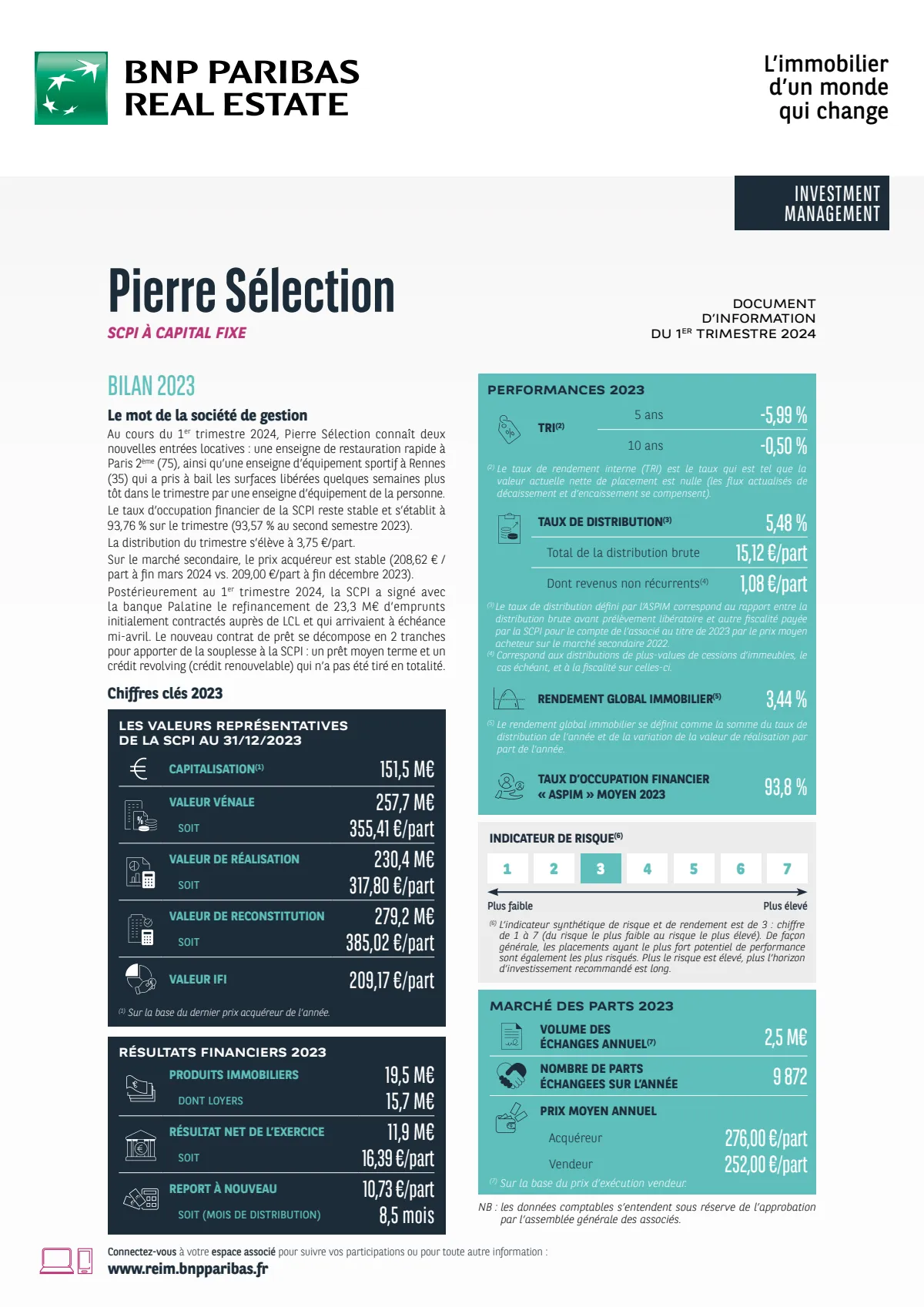 Bulletin trimestriel - 1er trimestre 2024