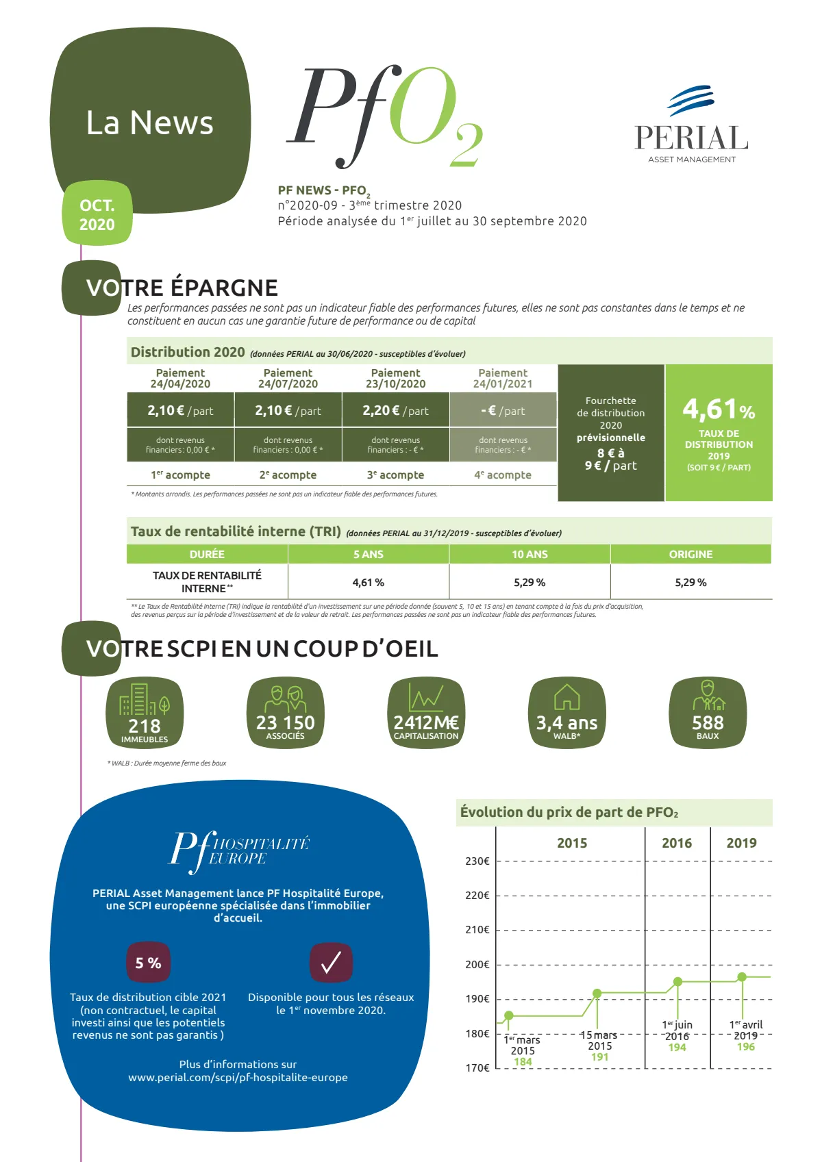 Bulletin trimestriel - 3ème trimestre 2020