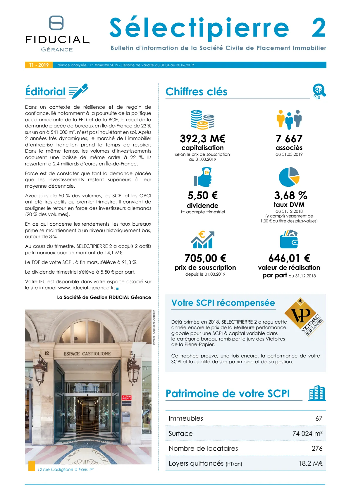 Bulletin trimestriel - 1er trimestre 2019