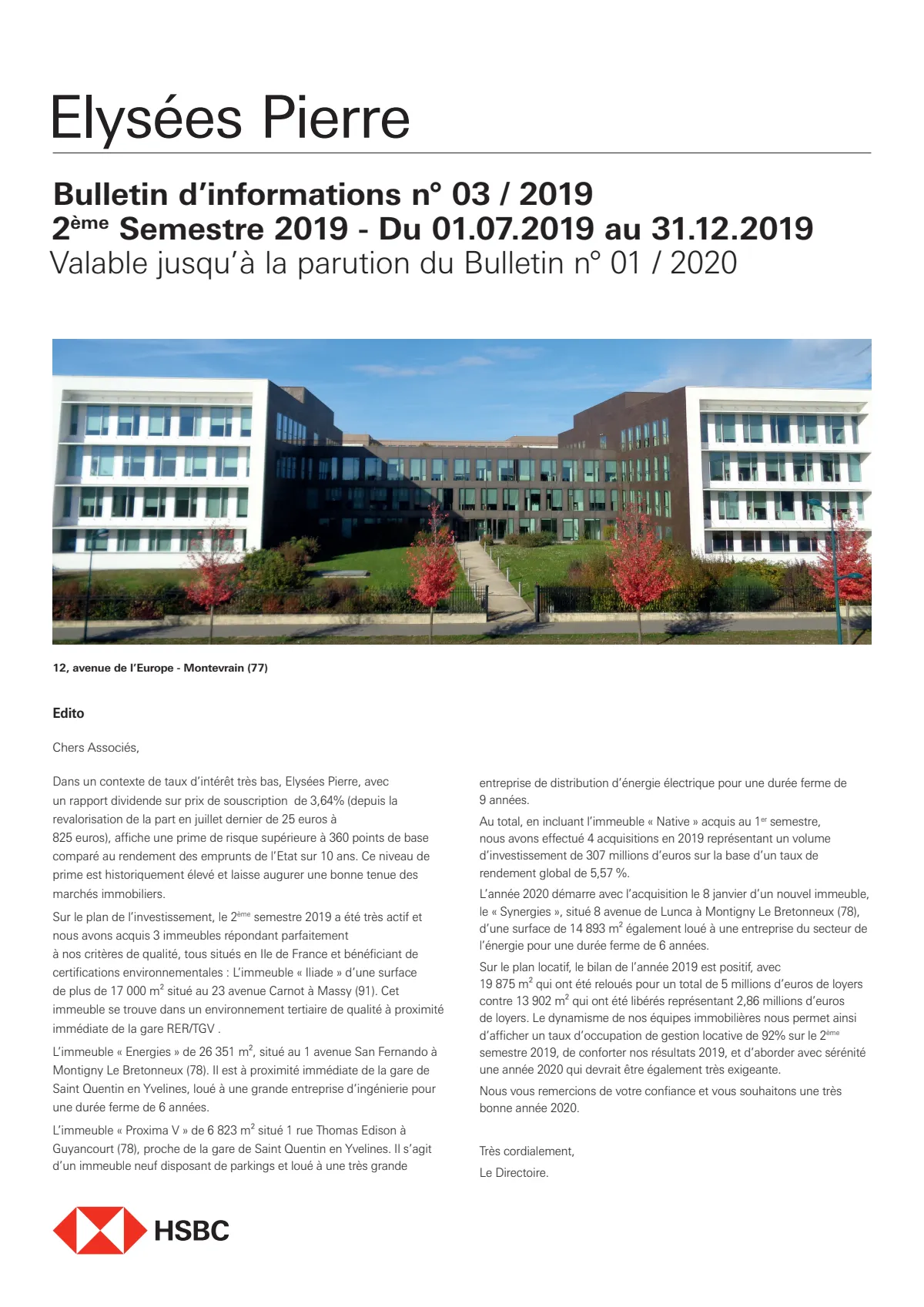 Rapport semestriel - 2nd semestre 2019