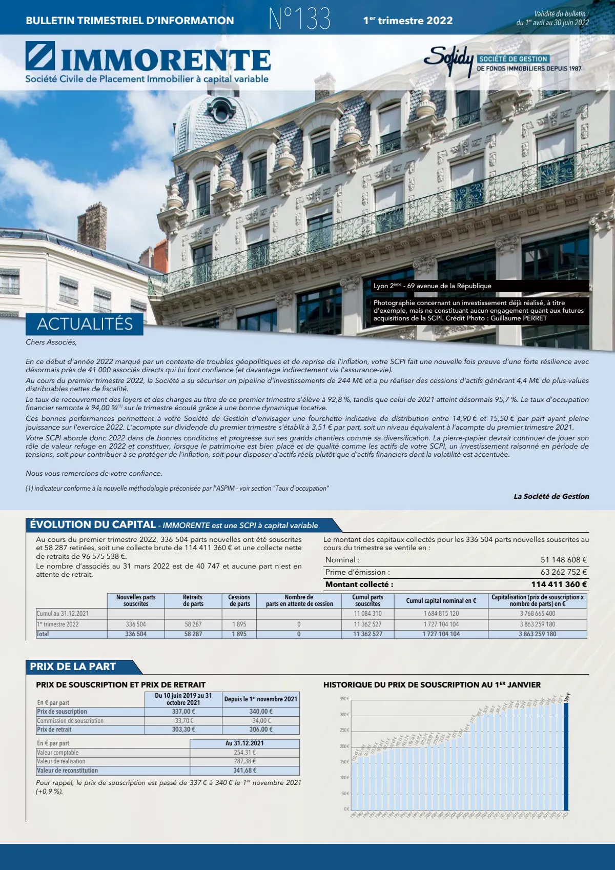 Bulletin trimestriel - 1er trimestre 2022