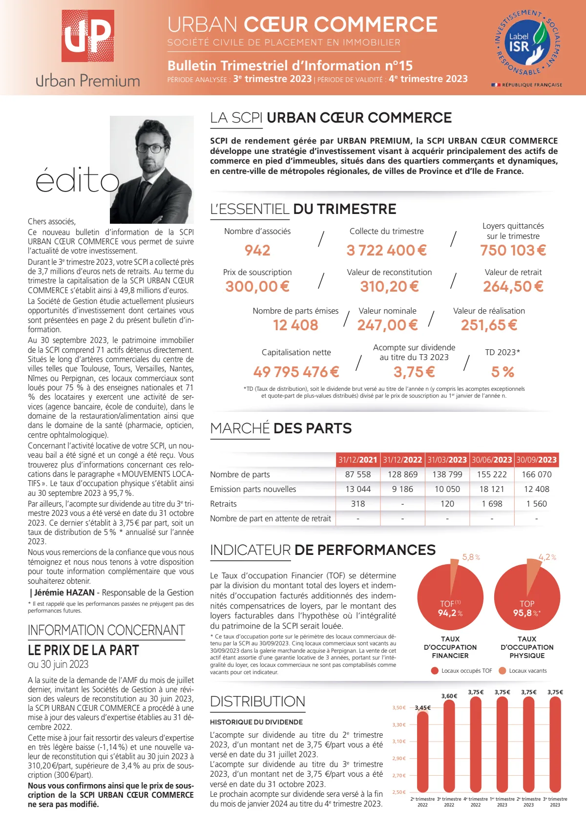 Bulletin trimestriel - 3ème trimestre 2023