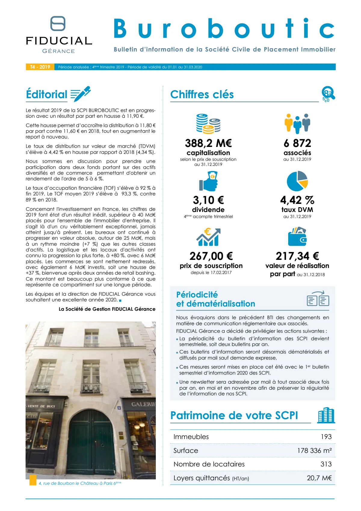 Bulletin trimestriel - 4ème trimestre 2019