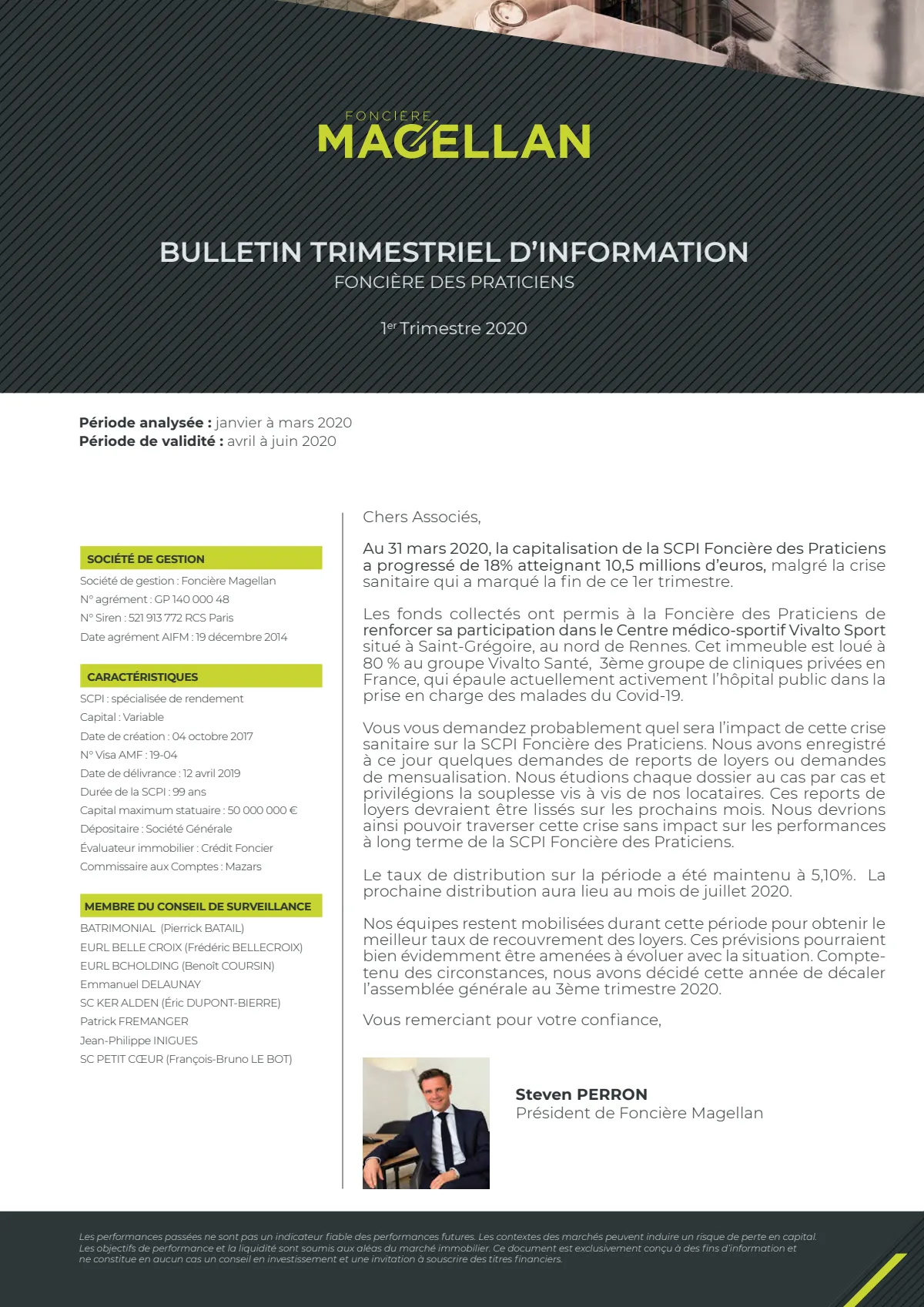 Bulletin trimestriel - 1er trimestre 2020