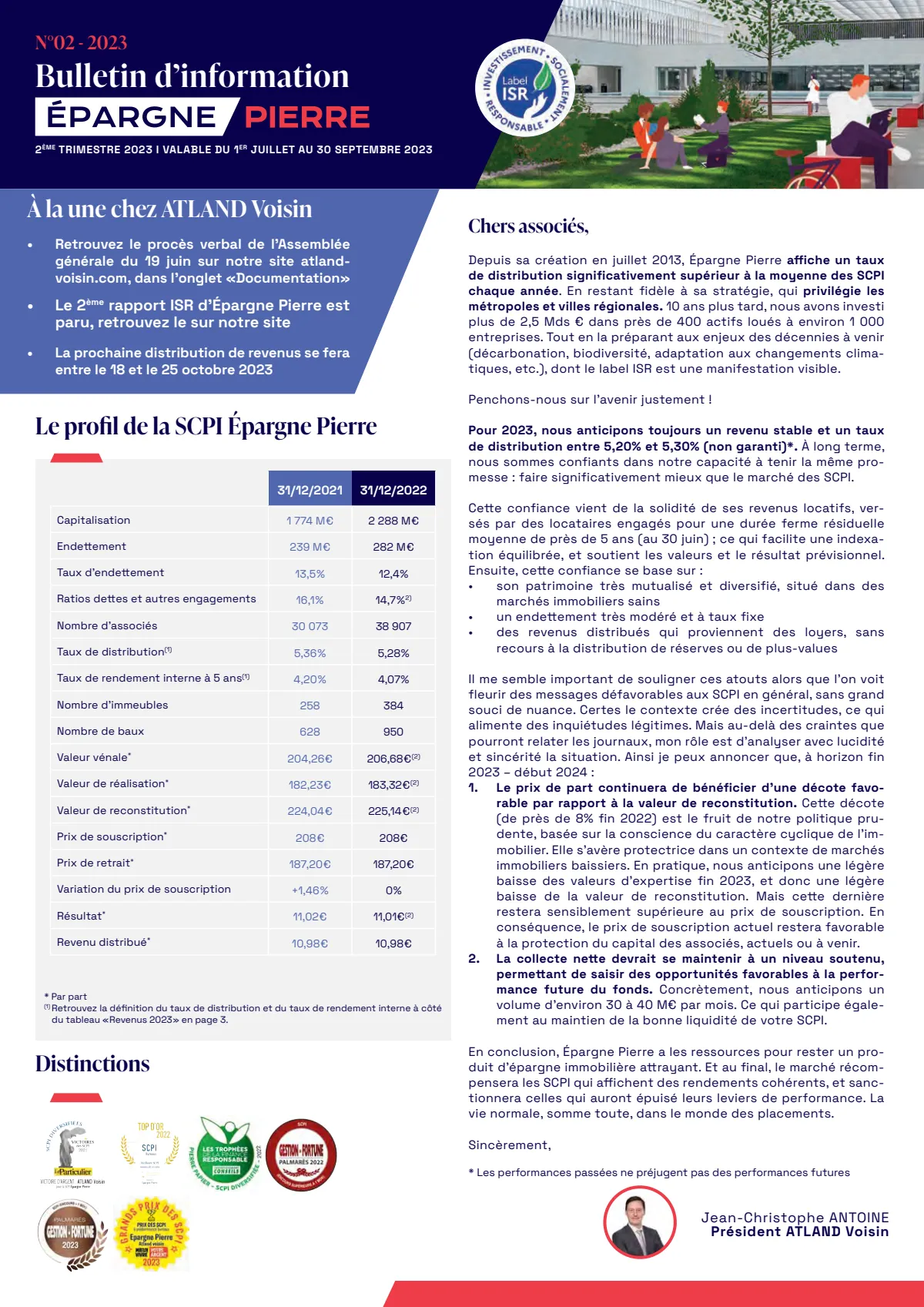 Bulletin trimestriel - 2ème trimestre 2023